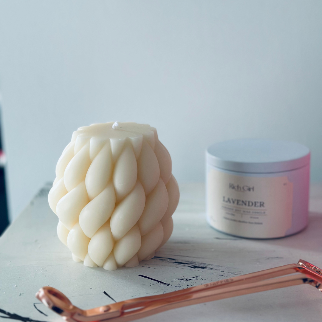 Knot Ball Candle Soy Wax Shelf Deco