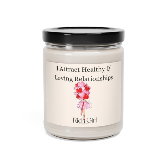 I Attract Healthy & Loving Relationships Scented Soy Candle, 9oz
