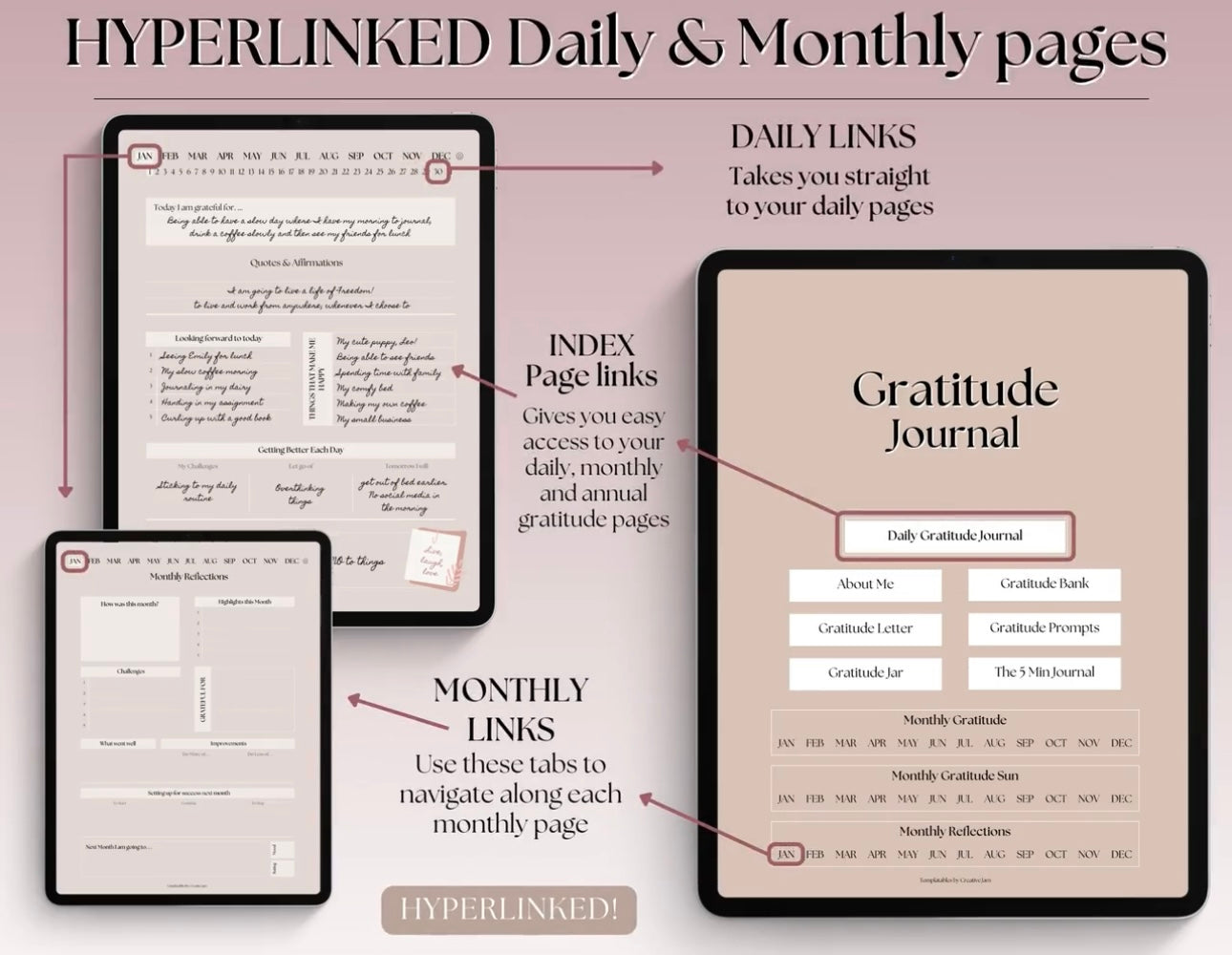 Gratitude Journal Digital | Daily Mindfulness Journal Digital