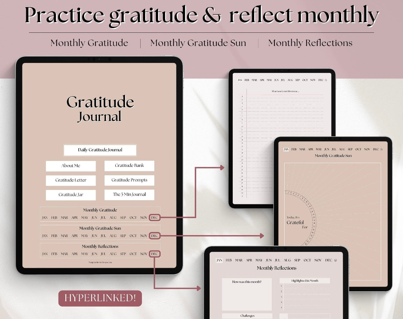 Gratitude Journal Digital | Daily Mindfulness Journal Digital