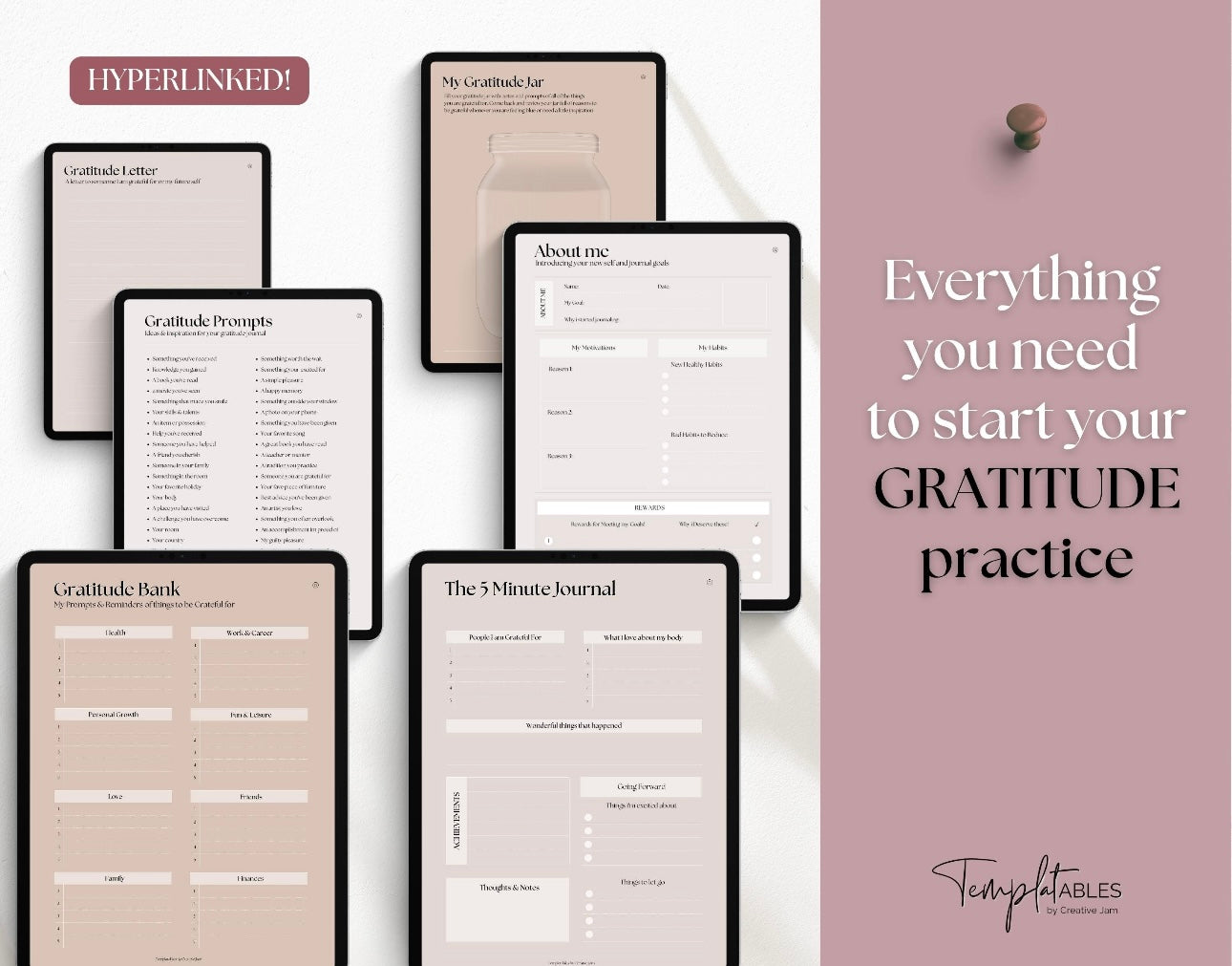 Gratitude Journal Digital | Daily Mindfulness Journal Digital